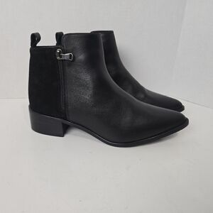 Italian Black Leather Ankle Boots
